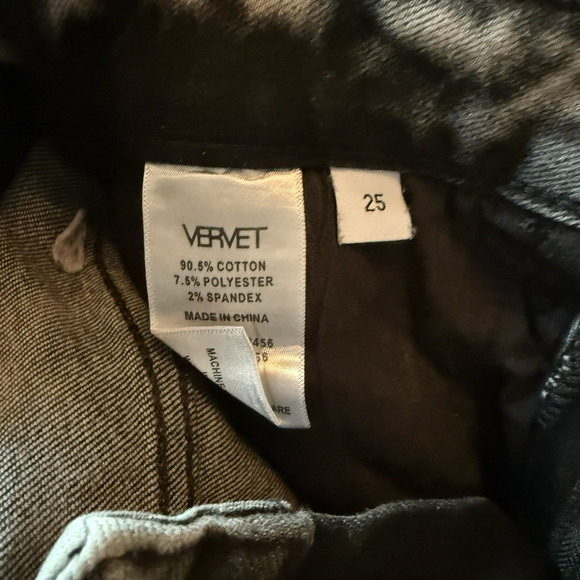 Vervet by Flying Monkey Black and White High Rise Skinny Ankle Jeans 25 - Picture 10 of 11